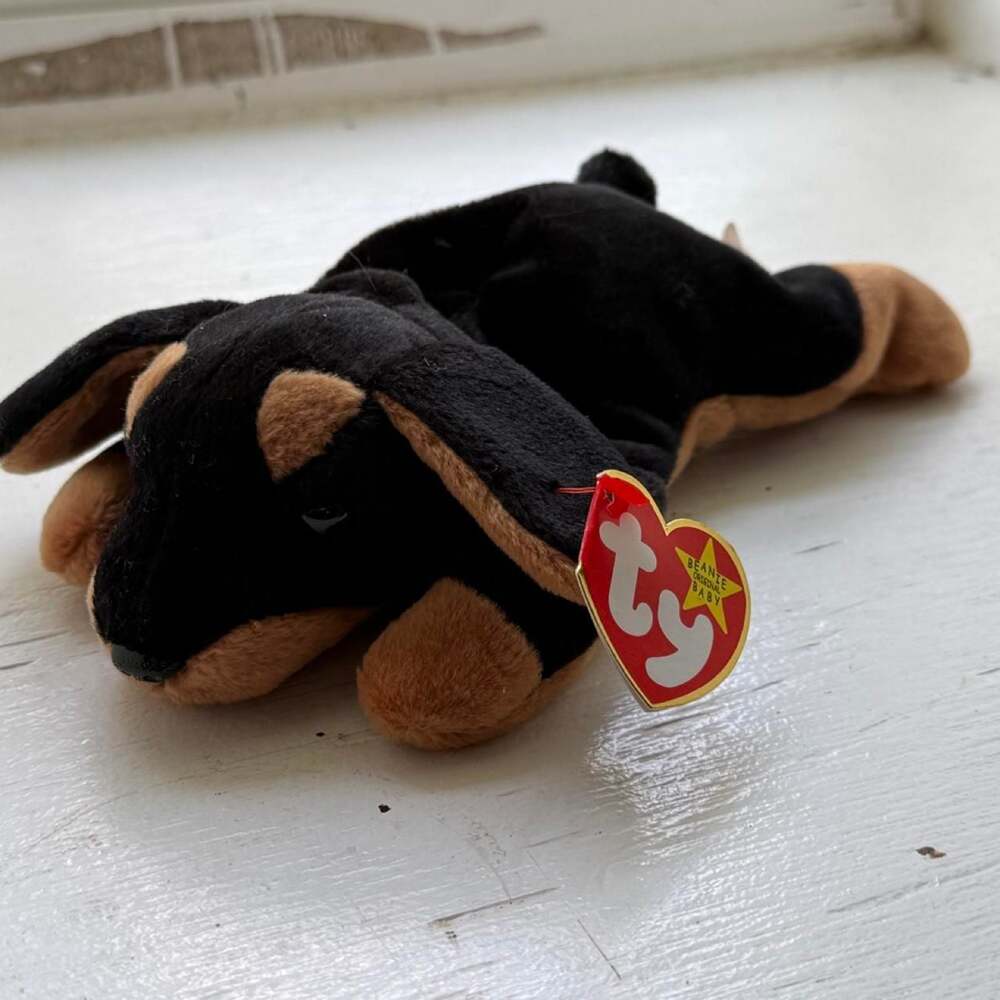 Vintage Ty Beanie Baby Doby The Doberman Dog Plush 1996
